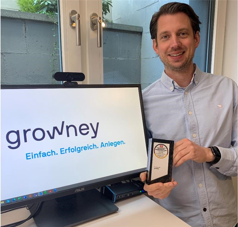 Thimm Blickensdorf; Robo-Advisor: Testsieger growney erhält Deutschen Servicepreis 2021