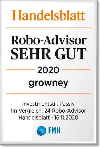 Robo Advisor Test 2020 Handelsblatt: Testsieger growney; Siegel
